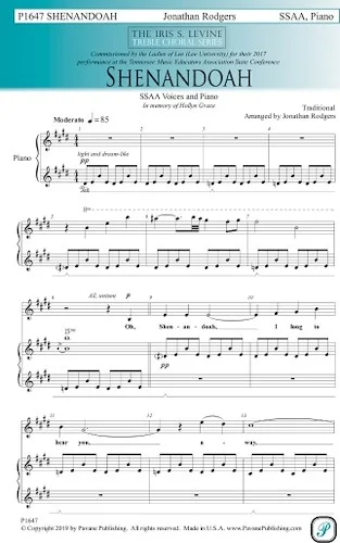 Shenandoah - Iris S. Levine Treble Choral Series