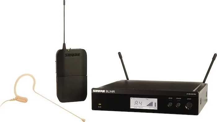 Shure BLX14R/MX53-H9 Wireless Rack-mount Presenter System With MX153 Earset Microphone. H9 Band