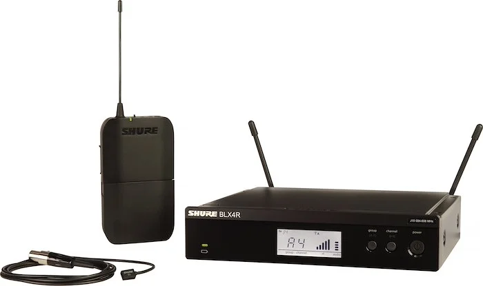 Shure BLX14R/W93-H10 Instrument System With Receiver Bodypack Transmitter and Lav Mic. H10 Band