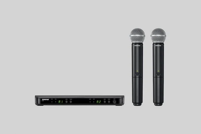 Shure BLX288/SM58-J11 Wireless Dual Vocal System with 2 SM58's. J11 Band