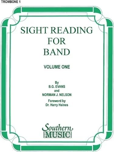 Sight Reading for Band, Book 1 - 1st Trombone