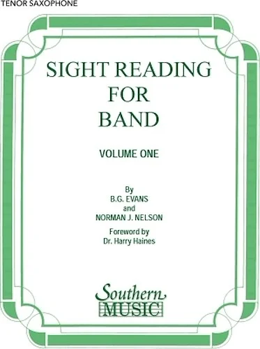 Sight Reading for Band, Book 1 - B-Flat Tenor Saxophone