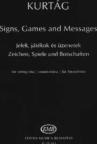 Signs, Games and Messages for String Trio