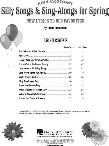 Silly Songs & Sing-Alongs for Spring - New Lyrics to Old Favorites
