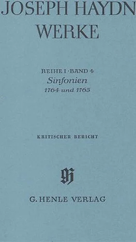 Sinfonias 1764 and 1765 - Complete Edition with Critical Report