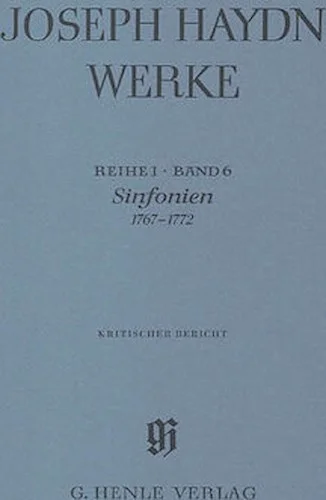 Sinfonias 1767-1772 - Haydn Complete Edition, Series I, Vol. 6