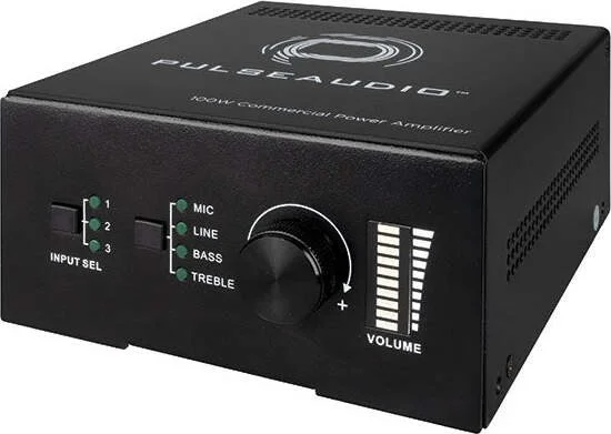 Single Channel 100w 70/100 Volt Amplifier w/Mic Input