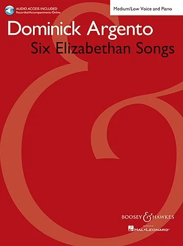 Six Elizabethan Songs - Medium/Low Voice - New Edition - With Online Accompaniments