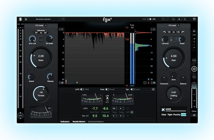 Slate FG-X 2 Mastering Processor (Download)<br>Get the cleanest, punchiest, loudest tracks imaginable with the Slate Digital FG-X 2 Mastering Processor.