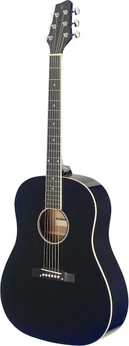 Slope Shoulder dreadnought guitar, black, left-handed model