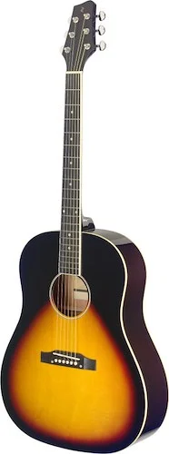 Slope Shoulder dreadnought guitar, sunburst, lefthanded model