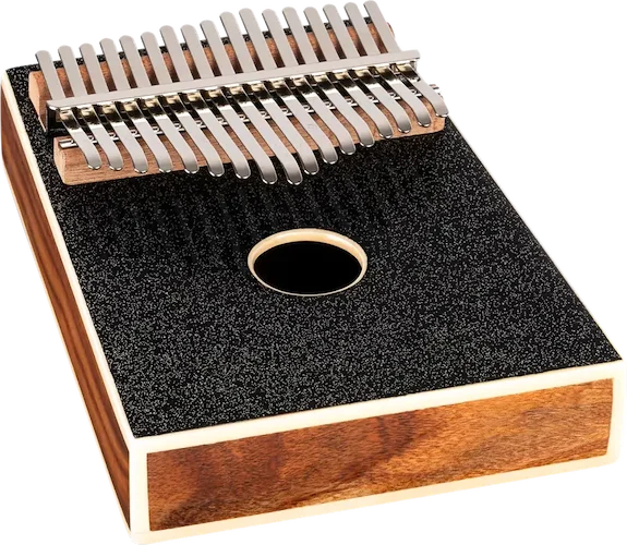 Solid Wood 17 Key Kalimba - C Major - Top Soundhole - w/Cover Bag, Tuning Hammer, Polish Cloth & Deluxe Case