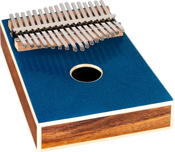 Solid Wood 17 Key Kalimba - C Major - Top Soundhole - w/Cover Bag, Tuning Hammer, Polish Cloth & Deluxe Case