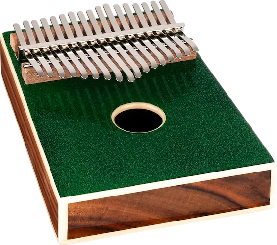 Solid Wood 17 Key Kalimba - C Major - Top Soundhole - w/Cover Bag, Tuning Hammer, Polish Cloth & Deluxe Case