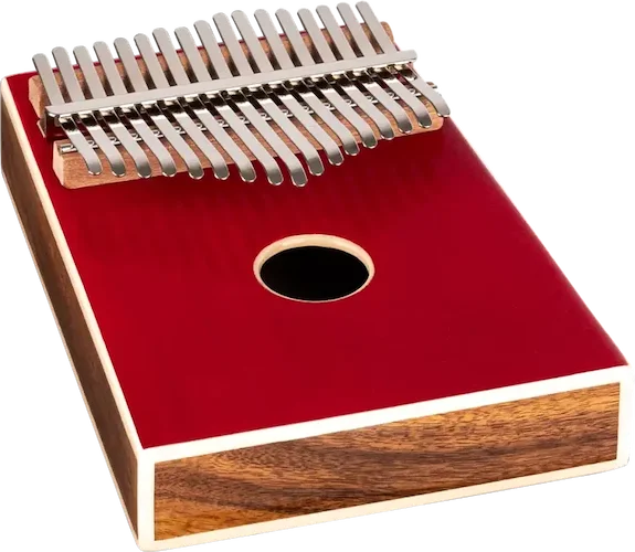 Solid Wood 17 Key Kalimba - C Major - Top Soundhole - w/Cover Bag, Tuning Hammer, Polish Cloth & Deluxe Case