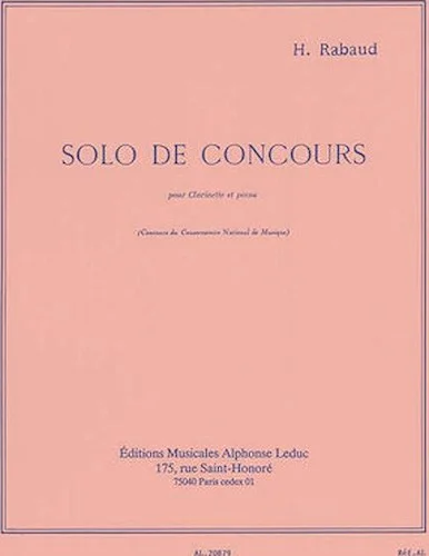 Solo De Concours Op10 Clarinette Et Piano