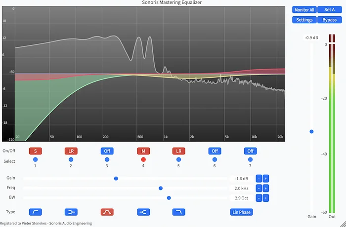 Sonoris Mastering Equalizer	 (Download) <br>