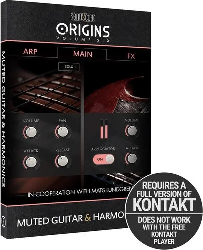 Sonuscore Origins Vol.6: Muted Guitar & Harmonics (Download)<br>The muted guitar provides a very calm, but rich sound