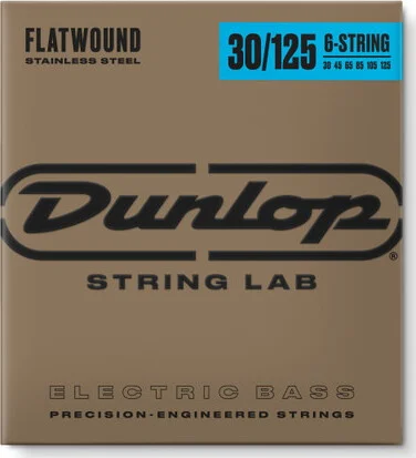 STAINLESS STEEL FLATWOUND BASS STRINGS 30-125 | 6-STRING