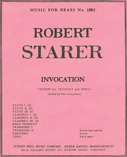 Starer Invocation Various Instruments Mfb271 Score/parts