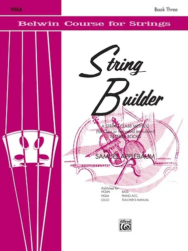 String Builder, Book Three: A String Class Method (for Class or Individual Instruction)