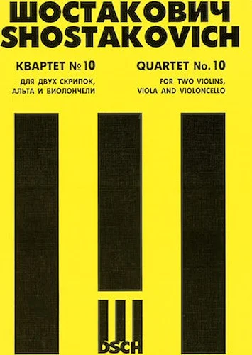 String Quartet No. 10, Op. 118 - Score