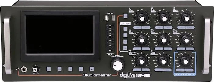StudioMaster DigiLive 16P-600 - Rack mount 600 POWERED 4CH 4x 150 Watt