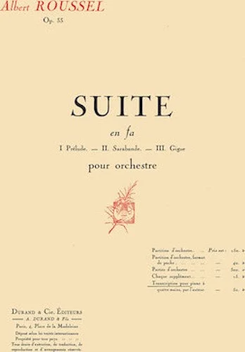 Suite in F, Op. 33