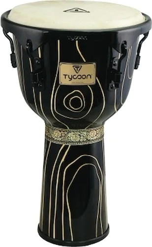 Supremo Select Cyclone Series Djembe - 12 inch. Key-Tuned Djembe with Black Powder-Coated Hardware