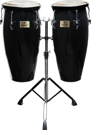 Supremo Series Black Congas - with Double Stand