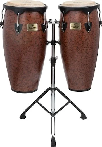 Supremo Series Marble Finish Congas - with Double Stand
