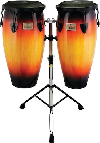Supremo Sunburst Series Congas - 11 inch. & 12 inch. Congas with Double Stand