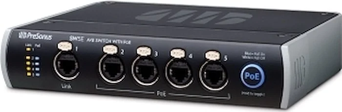 SW5E - 5-Port AVB Network Switch with PoE