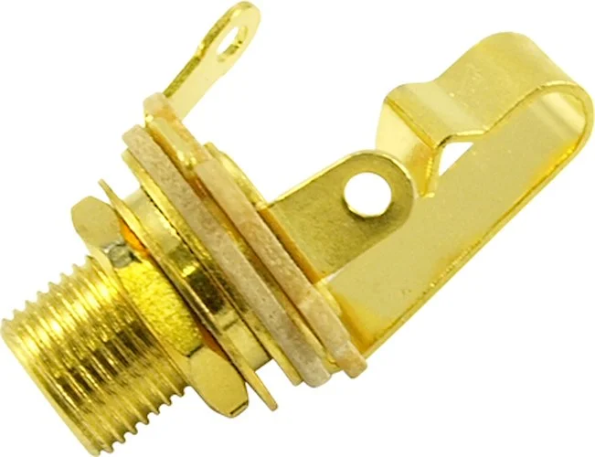 Switchcraft 2 Conductor Open Circuit Mono 1/4in. Output Jack #L11 Long Bushing Gold Single