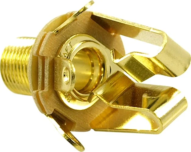 Switchcraft 3 Conductor Double Open Circuit Stereo 1/4in. Output Jack #L12B Long Bushing Gold Single