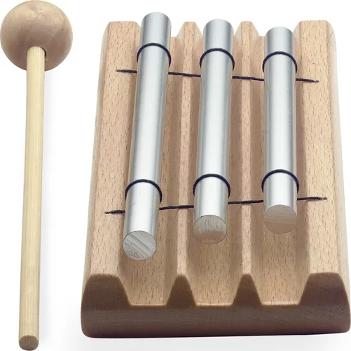 Table chime, three notes (C - E - G), with mallet