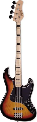 Tagima Classsical Series TJB 4 String Jazz Bass in Sunburst with Light Fretboard and Black Pickguard