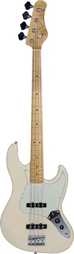 Tagima TW 73 Series 4 String Bass in Olympic White, Light Fretboard and Mint Green Pickguard