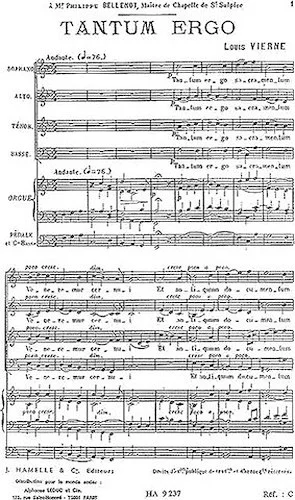 Tantum Ergo Op.2 (satb/organ)