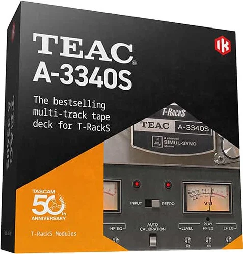 TASCAM T-RackS TEAC A-3340S (Download)<br>Precise plug-in model based on the TEAC A-3340S analog recorder
