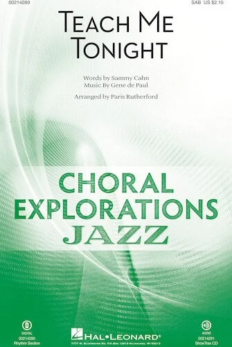 Teach Me Tonight - Choral Explorations Jazz Series