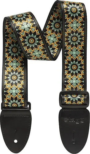 Terylene guitar strap with Mandala pattern Image