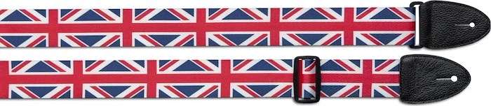 Terylene guitar strap with UK flag pattern