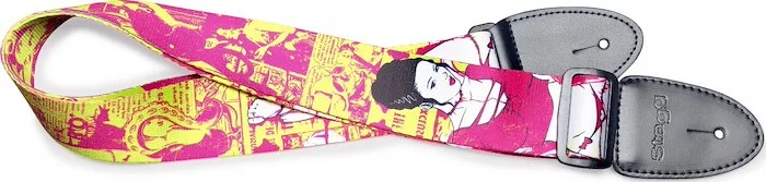 Terylene guitar strap w/ "Pop girl" pattern