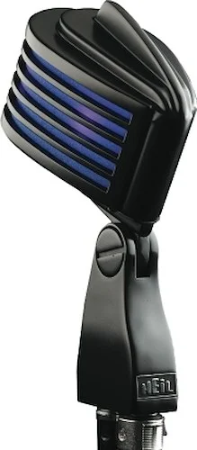The Fin - Black Body/Blue LED - Retro-Styled Dynamic Cardioid Microphone