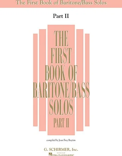 The First Book of Baritone/Bass Solos - Part II