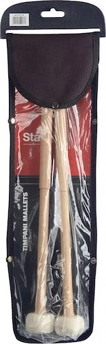 Timpani mallets with maple handle and 38 mm (1.5") round felt head