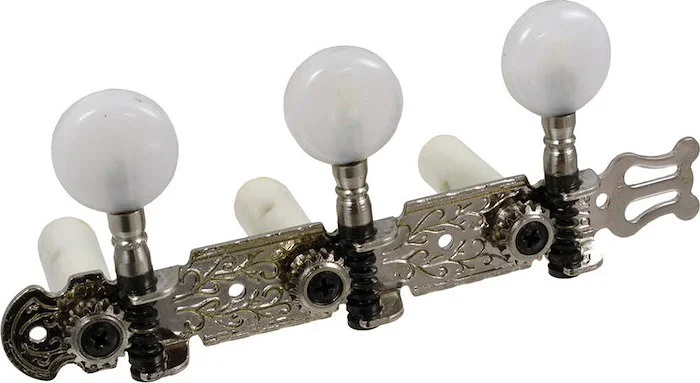 TK-0126 Classical Tuner Set with Pearloid White Buttons<br>Nickel