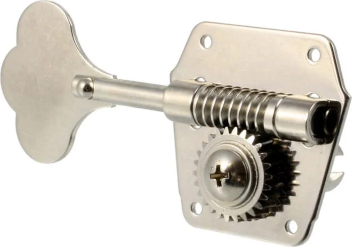 TK-0790 Gotoh Vintage-style Reverse Wind 4-in-line Bass Tuners<br>Nickel, Left-handed