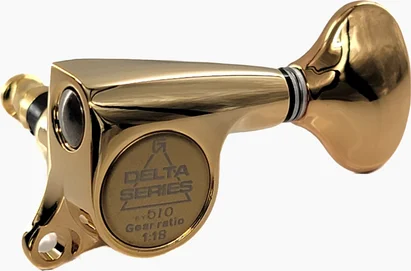 TK-7260 Gotoh 510 Delta Series 6-in-line Tuning Keys<br>Gold, Left-Handed